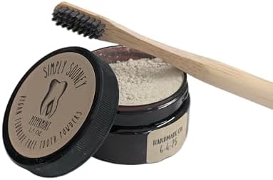 Fluoride Free Remineralizing Toothpaste Powder I Vegan I Gluten Free I Organic Peppermint Essential Oil 1.5oz