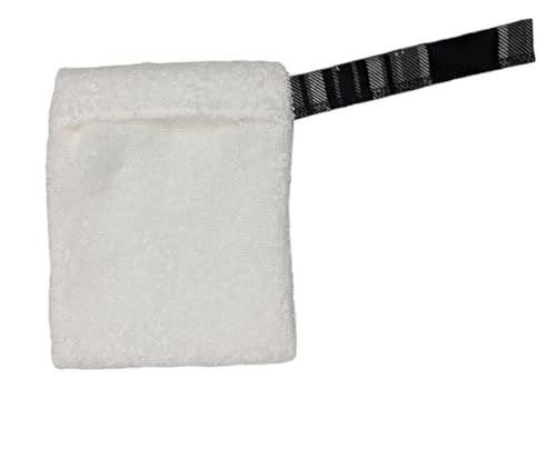 Terry Cloth Soap Holder, Soapie, Soap On A Rope, Soap Cloth, Makeup Remover Cloth, Reusable (2 Pack) (White)