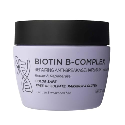 Luseta Biotin B-Complex Hair Mask for Hair Growth & Strengthener 16.9 Oz Deep Conditioning for Thinning Damaged Hair with Argan Caffein Oil