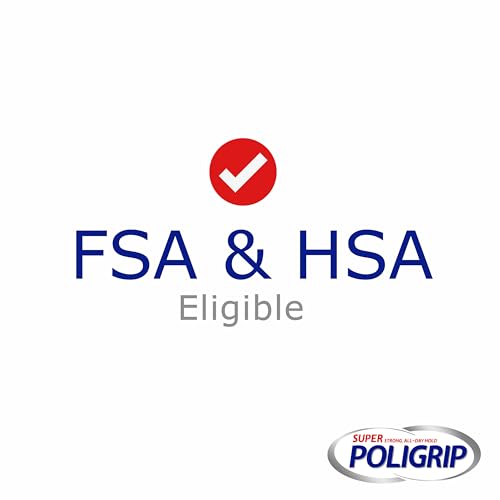 Poligrip Power Max Power Hold plus Seal Denture Adhesive Cream, Denture Cream for Secure Hold and Food Seal, Flavor Free - 2.2 oz (Pack of 4)