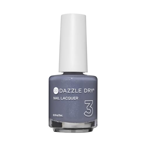 Dazzle Dry Nail Lacquer (Step 3) - Blue Moon - A muted slate blue gray with shimmer. Full coverage shimmer. (0.5 fl oz)
