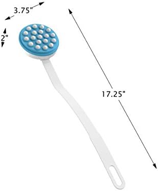Lotion Applicator for Back - Long Handled Roll-On Dispenser and Handheld Back Massager - Wand for Applying Sunscreen, Cream, or Shower Gel by Remedy