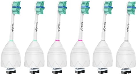 Replacement Toothbrush Heads Compatible with Philips-Sonicare: fits e-Series HX7022 CleanCare & Xtreme Screw-on Electric Brush Handles, 6 Pack