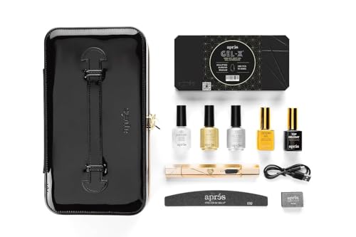 Apres Gel-X Nail Professional Starter Kit, 14 Sizes 00-9 w/ Half Sizes Included, Soft Gel Nail Tips Extension Kit, 2025 Edition (Sculpted Almond Medium)