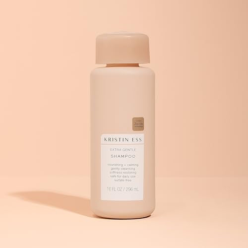 Kristin Ess Hair Extra Gentle Shampoo for Sensitive Skin + Scalp, Moisturizing + Hydrating Shampoo for Dry Hair, Vegan, Color Safe + Keratin Safe, 10 fl oz