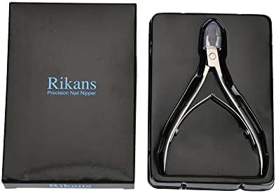 Rikans Professional Cuticle Clippers for Nails – Razor Sharp Cuticle Trimmer Tool – Durable Stainless Steel Cuticle Clippers for Adults – Ergonomic Non-Slip Handle for Fingernails & Toenails (Silver)