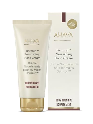 AHAVA Dermud Nourishing Hand Cream - Intensely Hydrates, Soothes, Relieves Dry & Sensitive Hands, Enriched by Dermud Mud Complex, Osmoter, Aloe Vera Leaf, Jojoba Seed Oil, Zinc & Allantoin, 3.4 Fl.Oz