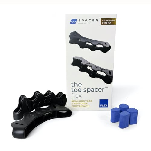 The Toe Spacer FLEX | Recovery from the Ground Up, Correct Bunions, Plantar Fasciitis, & Correct Toes | Adjustable Unisex Toe Spacer, perfect for first time users - Relieve Foot Pain and Tension
