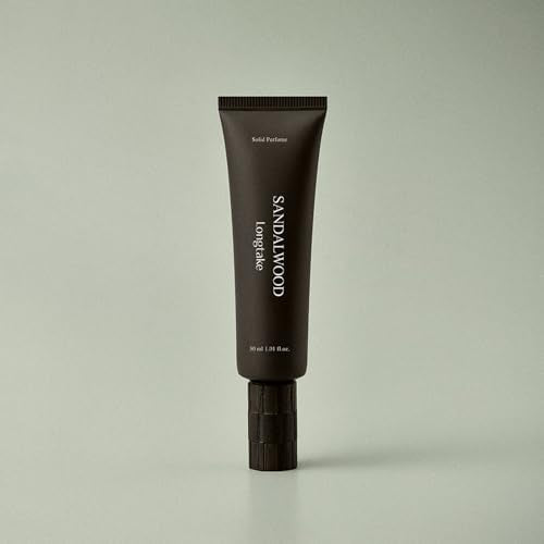 Solid Perfume - Sandalwood ScentㅣLong Lasting Travel Size Gel Fragrance, Alcohol-Free, Vegan & Sustainable, Cashmere-like Finish, Cologneㅣ1.01 fl.oz.