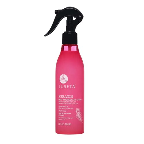 Luseta Keartin Heat Protectant Hair Spray Smoothing & Nourishing Thermal Protection Treatment for Dry and Damaged Hair, Frizz Control，Repair Split Ends 8.5oz