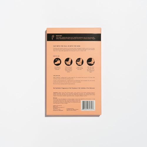 Foot Peel Mask with Eucalyptus and Lavender (2-Pack) | Remove and Exfoliate Dead Skin | Perfect for Men and Women | Removes and Repairs for Dry, Rough, Cracked Heels and Calluses