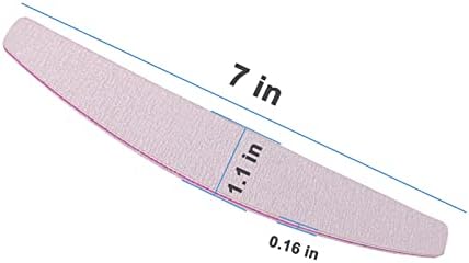 Nail Files (100 Pcs), 100/180 Grit Nail File Emery Board Bulk for Acrylic Nails and Natural Nails, Limas para Unas Acrilicas Profesional Pack Filers for Gel Nail Double Sided Manicure Curved Gray