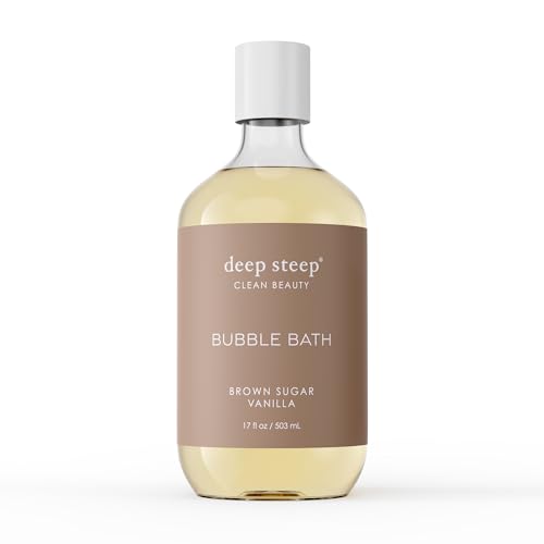 Deep Steep Bubble Bath, Brown Sugar Vanilla, 17 Ounce