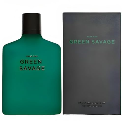 Zara Man Green Savage Cologne for Men EDT Eau De Toilette 100 ML (3.4 FL OZ)