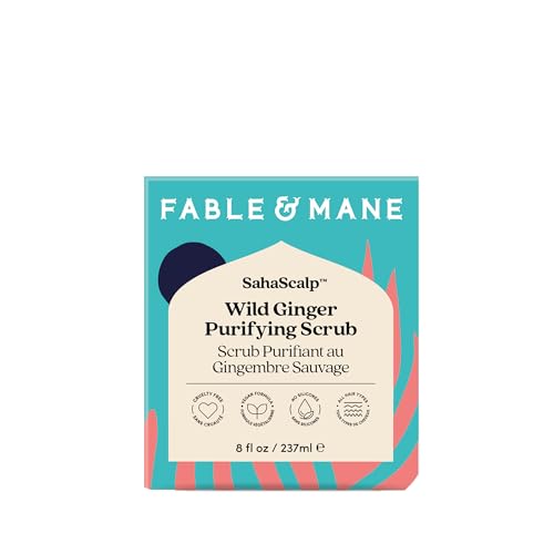 Fable & Mane Wild Ginger Purifying Scrub, For a Flaky, Itchy or Dry Scalp. Gentle Exfoliating Cleansing Detox Treatment