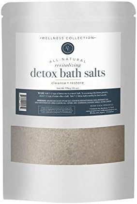 Rowe Casa Organics Detox Bath Salts with Health Boosting Magnesium and Bentonite Clay – Natural Bath Soak for Body Cleanse, Restore, and Relaxation, 35 Oz
