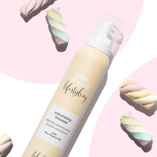 milk_shake Lifestyling Volumizing Mousse - Medium to Strong Holding Foam | Provides Body, Volume, and Curl Retention | 6.4 oz (200 ml)
