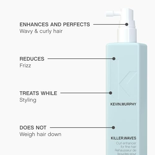 KEVIN.MURPHY KILLER.WAVES - Wave Enhancer for Fine Hair - For Wavy & Curly Hair - Weightless Curl Enhancer - Frizz Reduction - Daily Hair Care - 150 mL / 5.1 fl oz