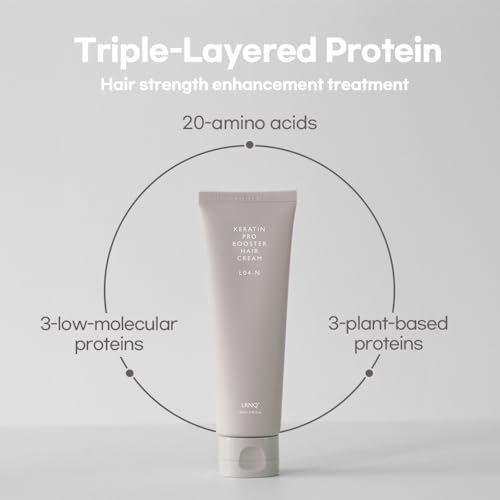 Korean Keratin Leave-in Conditioner Treatment, 4.05 Fl Oz, Keratin Pro Booster with 10,000ppm Protein, for Frizzy Dry Damaged Hair