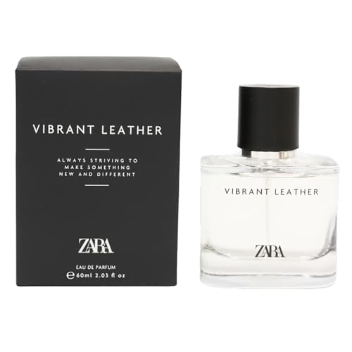 Zara Vibrant Leather EDP Eau De Parfum Cologne for Men 60 ML (2.03 FL. OZ)