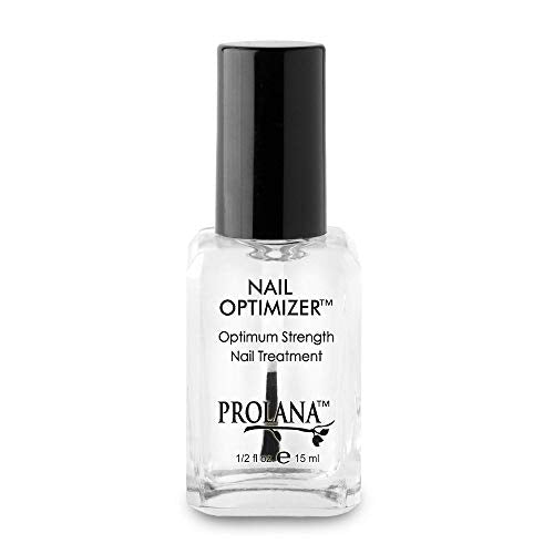 Nail Optimizer, Extra Strong Strengthener Base Coat for Weak and Damaged Nails, Nail Growth & Prevents Nails from Peeling, Stops Slipts, Chips & Strengthens, 0.5 oz