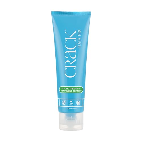Crack HAIR FIX Styling Treatment - Multi-Tasking, Anti-Frizz, Leave-In Styling Cream with Protection from Humidity, Chlorine, Heat Treatments & Sun, 3 oz