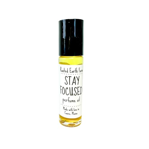 Stay Focused Perfume Oil - Woodsy Scent - Vetiver Rosemary Cedarwood Lavender