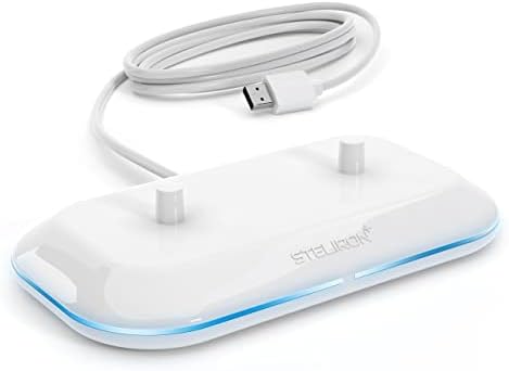 Galvanox Dual Toothbrush Charger for Philips Sonicare Electric Toothbrushes - Replacement for HX6100 Works with Protective Clean 4100, 6100, Kids Models & More (Waterproof Charging Base) 2-in-1