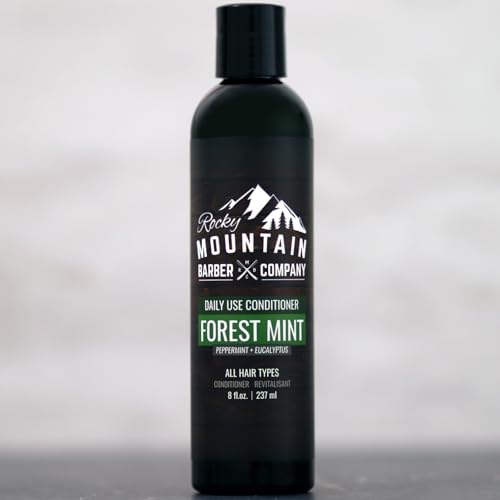 Rocky Mountain Barber Company Men's Conditioner - Tea Tree Oil, Peppermint & Eucalyptus for All Hair Types - 8oz
