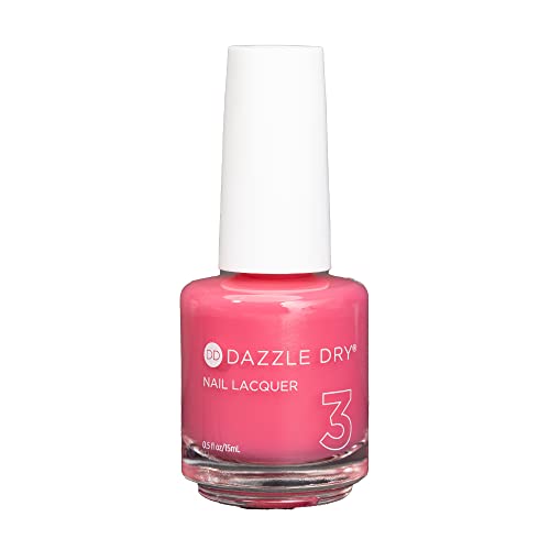 Dazzle Dry Nail Lacquer (Step 3) - Raspberry Crème - A light raspberry milkshake. Full coverage cream. (0.5 fl oz)