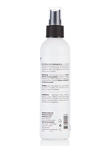 Design Essentials Wave By Design Mist & Shine Dry Finishing Spray - Moisturizes & Add Shine - 8 Oz