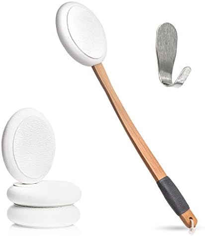 Lotion Applicator For Back | Easy Reach | Lotion | Cream | Sunscreen | Self Tanner | For All Skin Types | Includes 1 Applicator Handle, 4 Pads & 1 Hook (4 Pads)