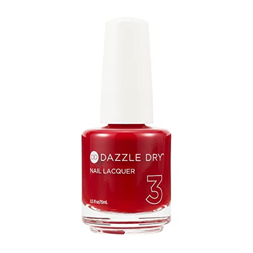 Dazzle Dry Nail Lacquer (Step 3) - Perfectly Plaid - A bright sangria red with cool undertones. Full coverage cream. (0.5 fl oz)