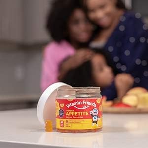 Vitamin Friends - Natural and Vegan Appetite Stimulant Gummies for Children- Zero Allergen Kids Vitamins - Orange Flavor (60 Gummies)