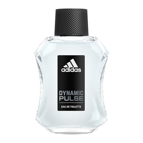 adidas Dynamic Pulse Eau de Toilette 3.3 fl oz (Pack of 1), Notes of Mint, Apple, and Wood, Men's Fragrance, Long Lasting, Sporty Fragrance, Travel Size