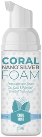 Coral Nano Silver Foaming Toothpaste, Natural Fluoride Free Toothpaste, SLS and Glycerin Free, Cool Mint, 4 Ounce