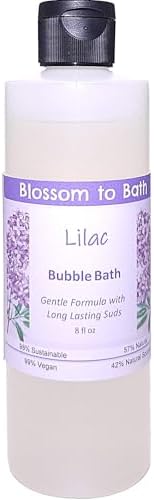 Lilac Bubble Bath (8 Ounce) - Phthalate Free Fragrance - Creates A Tub Full of Lasting Bubbles with a Fresh Blooming Scent