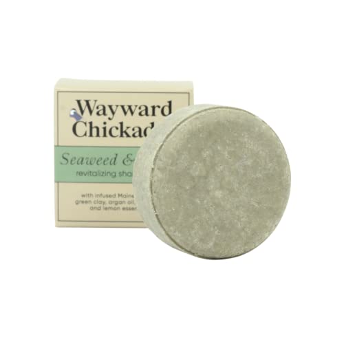 Seaweed & Lemon Revitalizing Solid Shampoo Bar - Sulfate-free, Paraben-free, Cruelty-free, Phthalate-free, pH balanced, Vegan, Zero-Waste - 2.5 oz (Pack of 1, up to 80 uses)