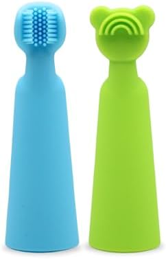 oogiebear Baby Finger Brush & Tongue Scraper - Gentle Oral Care, Soft Silicone, BPA-Free, for Infants & Toddlers