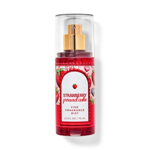 Bath & Body Strawberry Pound Cake Mini Travel Size Fine Fragrance Mist, 2.5 fl. oz. / 75 mL (Packaging Styles May Vary)