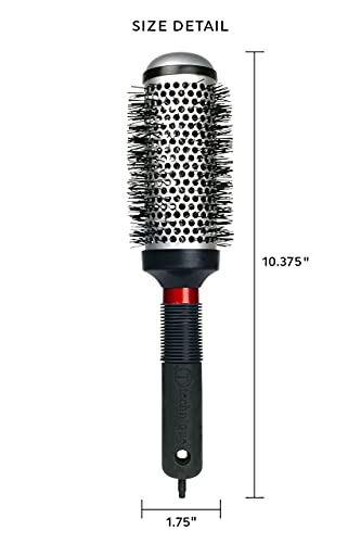 Cricket Technique Thermal Hair Brush #370 1.75” for Blow-Drying, Curling, and Styling – Heat-Retaining Barrel with Anti-Static Tourmaline Bristles, Round Thermal Brush, Ideal for All Hair Types