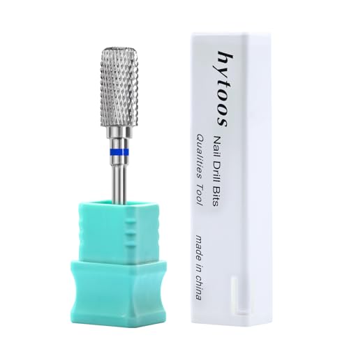 Safety Nail Drill Bits, 13mm Barrel Dust Proof D4S Cut Nail Bit, Right-handed 3/32 Carbide Drill Bits for Nails, Electric Manicure Drills Removal Gel,M