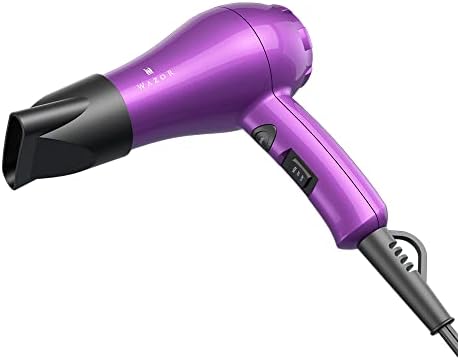 Mini Lightweight Hair Dryer for Pour Painting & RV Compact Travel Blow Dryer for Kids 1000W Ionic Dryer with Concentrator, Cool Shot Button