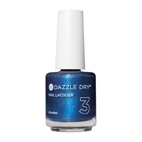 Dazzle Dry Nail Lacquer (Step 3) - Fashion Week - A midnight blue with a purple shift. Semi-sheer shimmer. (0.5 fl oz)
