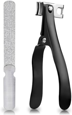 Nail Clippers for Seniors Fingernail and Toenails, 360° Rotating Head Ergonomic Long Handle Premium Steel Nail Trimmer for Men Women