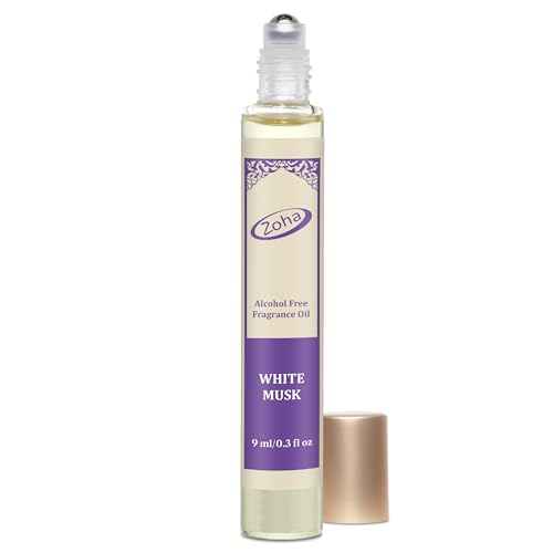 Zoha White Musk - White Musk Perfume for Women and Men, Alcohol Free Perfume Oil Roll On, Natural Clean Travel Size Parfum, 9ml Roller