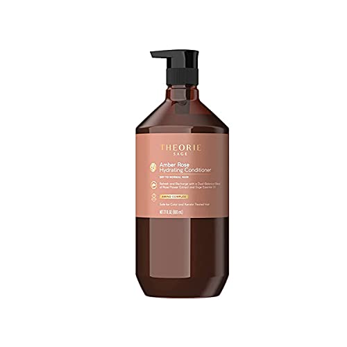 Theorie Amber Rose Hydrating Conditioner- Refresh & Hydrate, Irresistible Scent of Rose, Jasmine & Amber, Suited For All Hair Types-Color & Keratin Treated Hair, 800ML