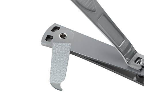Nail Clippers with Swing Out Nail Cleaner/Nail File - Fingernail Clippers/Toe Nail Clippers. Sharp Stainless Steel with Wide Easy Press Lever