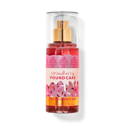 Bath & Body Strawberry Pound Cake Mini Travel Size Fine Fragrance Mist, 2.5 fl. oz. / 75 mL (Packaging Styles May Vary)