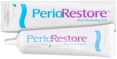 Perio Restore Gel 3 Ounce Tube; 1.7% Hydrogen Peroxide Oral Cleansing Treatment Gel. Mint Flavor